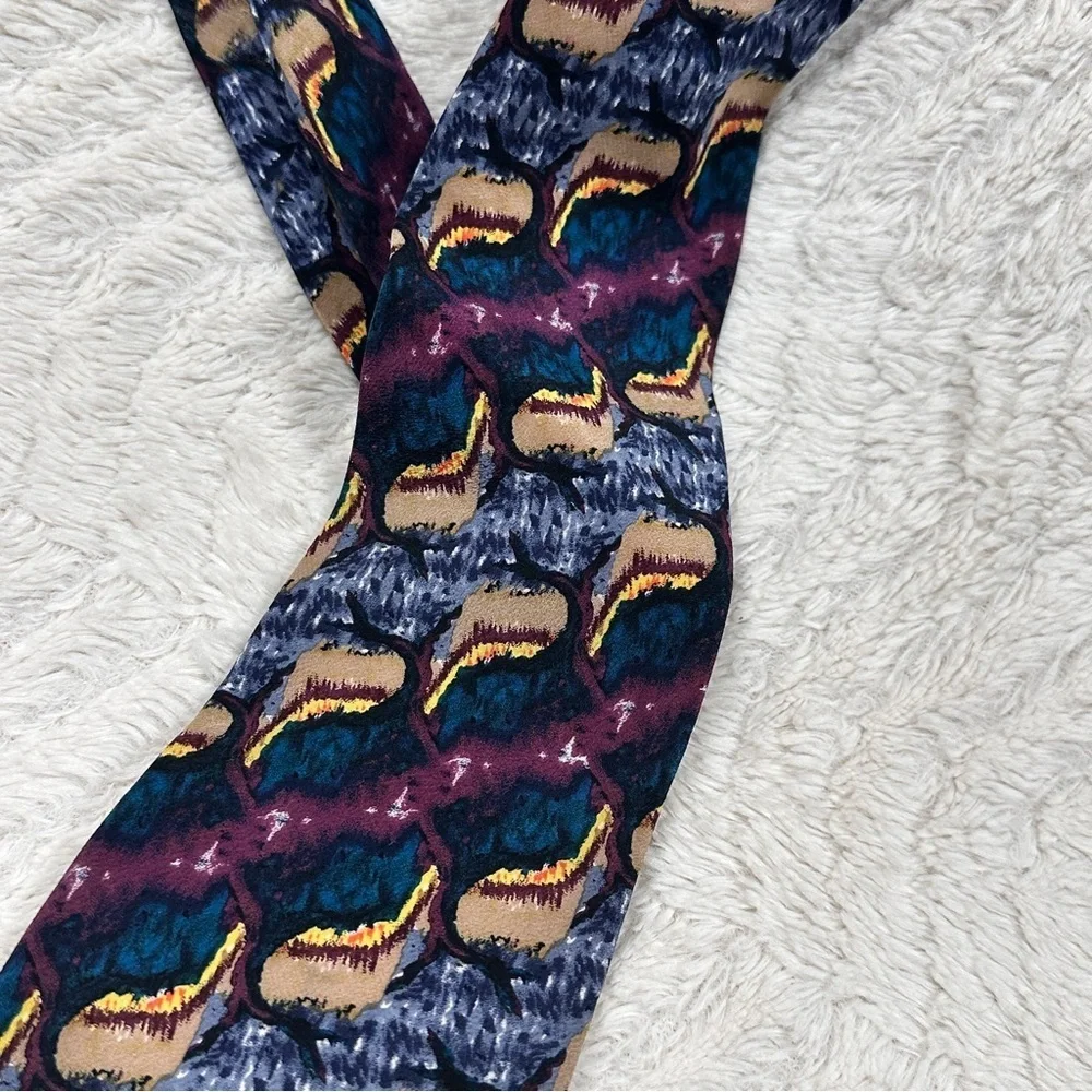J. Garcia  100% Silk Tie with Blue and Purple Hues, EUC!  Like New
